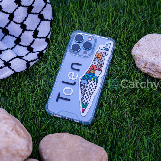 Catchy Design iPhone Case - Palestine Map with Name