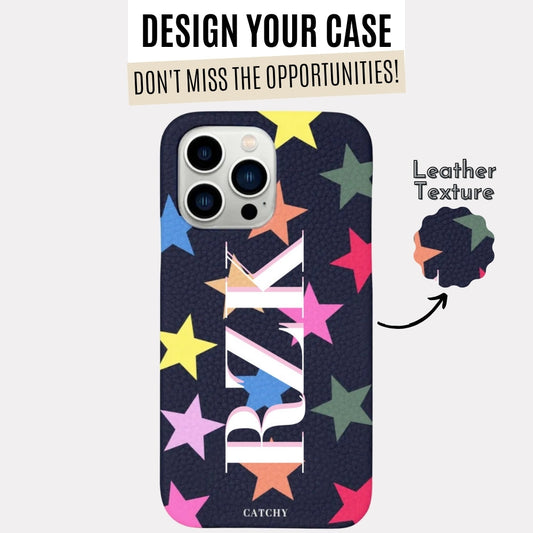 iPhone Leather RZK Stars Case (Design)